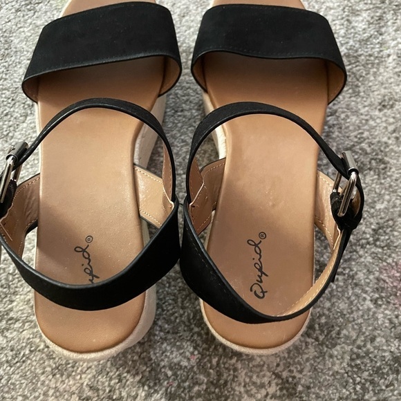 NEW- Qupid Big Bang Espadrille Wedge Sandals - Picture 10 of 17